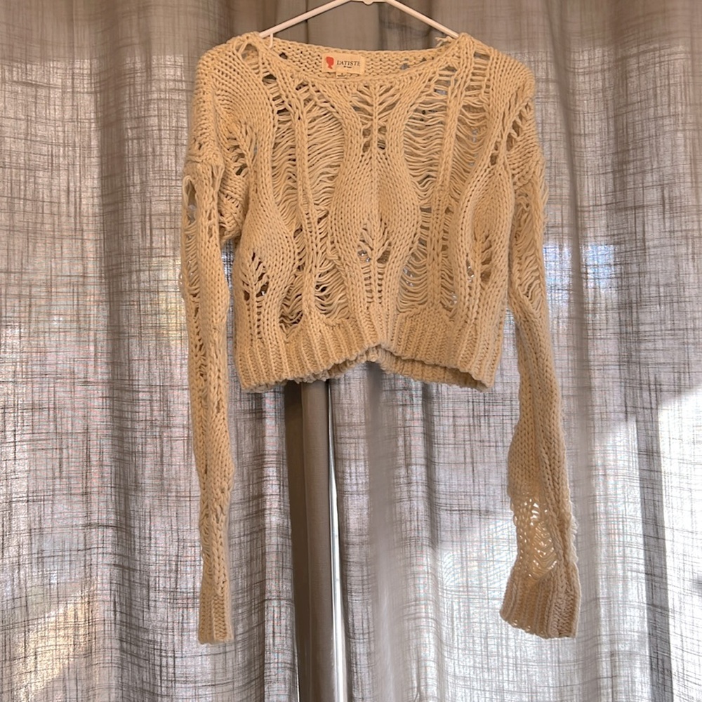 Cream cropped sweater